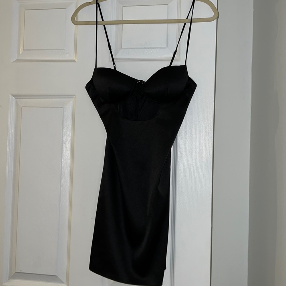 Oh Polly Satin Mini Dress